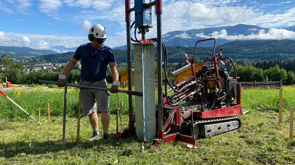 Fundament ohne Flurschaden